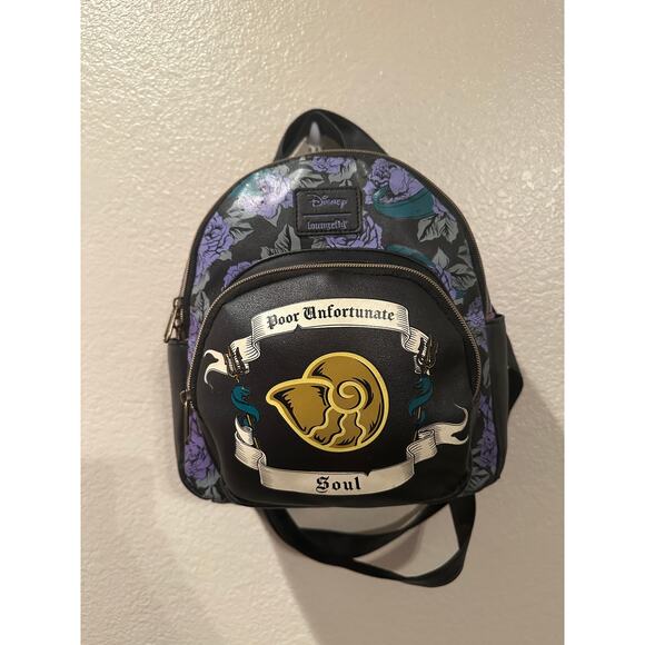 Loungefly Disney The Little Mermaid Ursula Floral Backpack Poor Unfortunate Soul - Picture 1 of 14